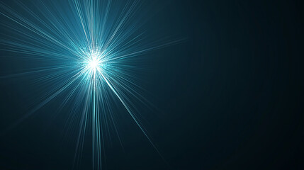 Naklejka premium A Christmas star with glowing rays drawn with simple lines, minimalist line-art design, greeting card, website banner