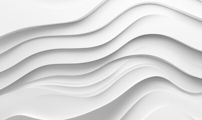 Obraz premium Abstract white waves creating a textured, modern background.