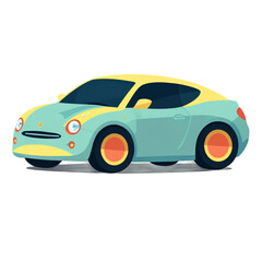 Minimal car cartoon Transparent Background