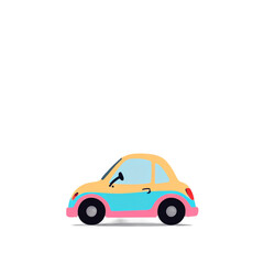 Minimal car cartoon Transparent Background