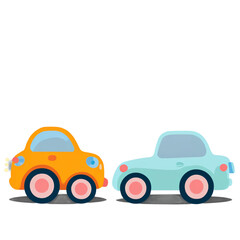 Minimal car cartoon Transparent Background