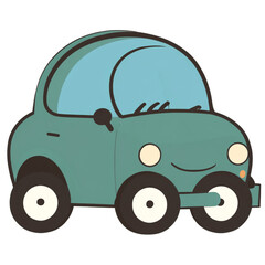 Minimal car cartoon Transparent Background