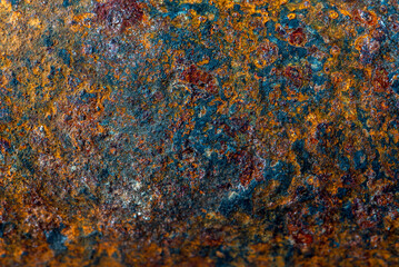 Corroded surface of a steel pipe close-up texture