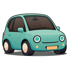 Minimal car cartoon Transparent Background