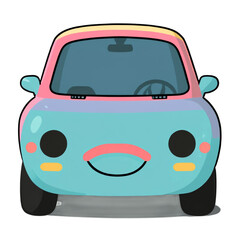 Minimal car cartoon Transparent Background
