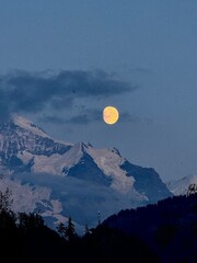mountain, night at Interlaken, Switzerland