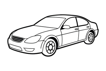 Car line art vector