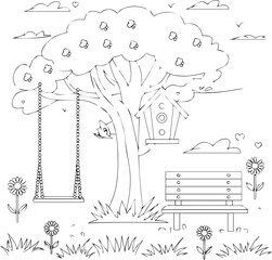  Scenery vector art illustration