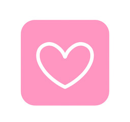 シンプルなピンク色のハートマーク	