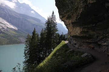Hiking in Oeschienensee, Kandersteg, Switzerland