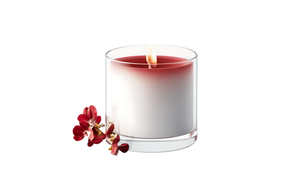 Elegant candle design png mockup, transparent design, PNG transparent