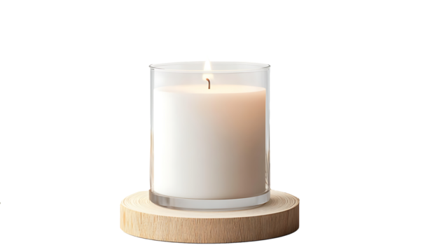 Elegant candle design png mockup, transparent design, PNG transparent