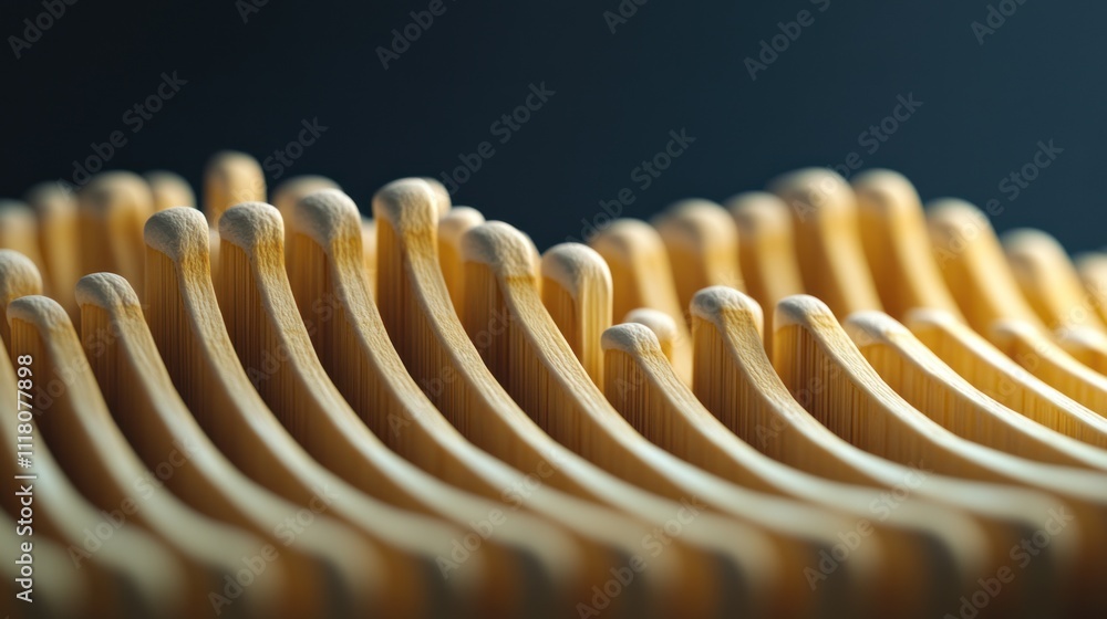Poster Abstract Wooden Structure with a Wavy Pattern
