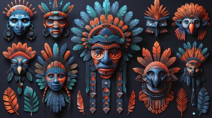 Fototapeta premium carnival mask isolated on white
