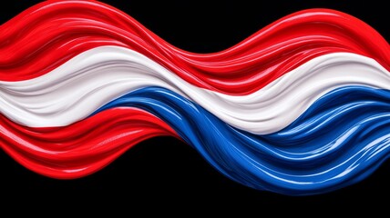 Fototapeta premium Vibrant wavy flag art unique digital representation of national identity and cultural expression