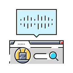 voice search optimization seo color icon vector. voice search optimization seo sign. isolated symbol illustration