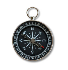 Compass with shadow isolated on transparent background