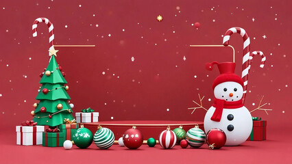 Fototapeta premium christmas card with santa claus
