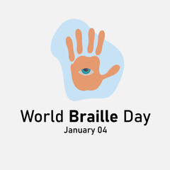 vector graphic of World Braille Day good for national World Braille Day celebration. flat design. flyer design.flat illustration.