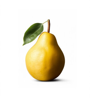  Pear; Yellow pear; Pear with leaf