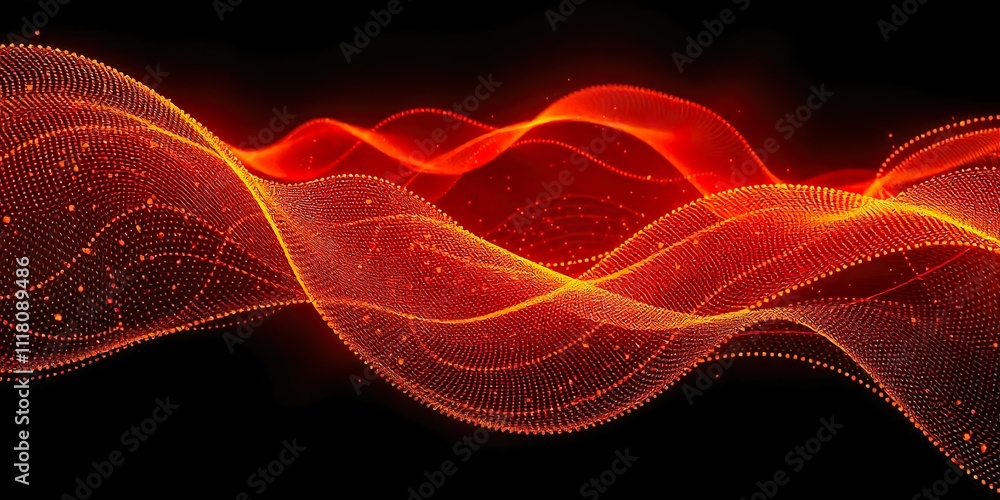 Fototapete a digital odyssey through shimmering polygons and flowing networks