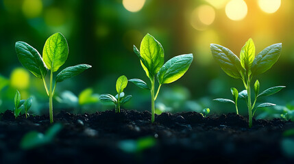 Bokeh Leadership Growth concept as Bokeh digital art background featuring blurred lights and growth elements symbolizing leadership development and progress ideal for advertisements with copy space. i