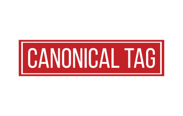 Red CANONICAL TAG Rubber Stamp Seal Vector illustration isolated on white background