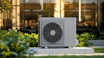 Air Source Heat Pump Installation Representing Clean Energy for Home