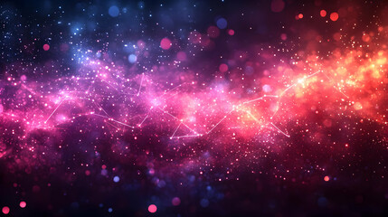 Fototapeta premium Bokeh Team Collaboration concept as Bokeh digital art background featuring blurred lights and collaborative elements symbolizing teamwork and community management with copy space. in Photo Stock Con