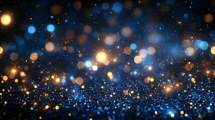 Business Blue Bokeh concept as Business related objects with blue bokeh effects creating an abstract and professional look reflecting the somber feelings of Blue Monday for magazine advertisement with