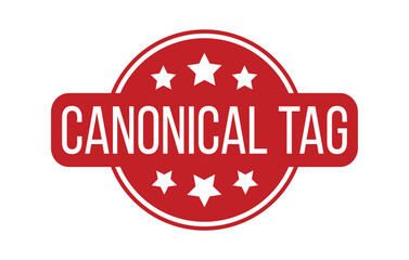 Red CANONICAL TAG Rubber Stamp Seal Vector illustration isolated on white background