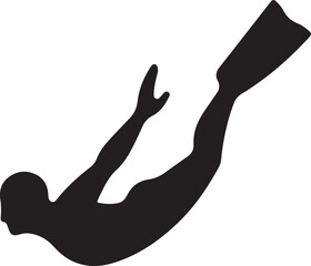 Versatile clipart featuring striking diving silhouettes, available for download.