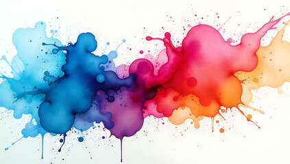 Abstract Colorful  Watercolor Background: Fluid and Vibrant Artistic Design