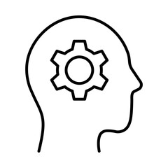 Cognitive Process vector editable stroke Line icon