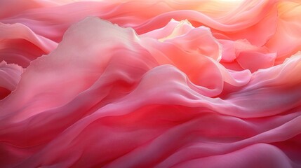 Obraz premium A soft, flowing abstract design in shades of pink, evoking a sense of calm and tranquility.