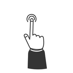 finger touch and tap gesture icon doodle