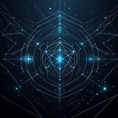 Obraz premium Abstract digital design with geometric patterns.