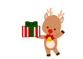 クリスマスプレゼントを持つトナカイ4