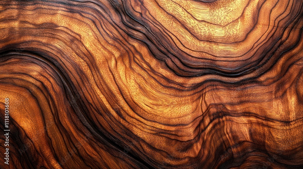 Poster abstract wood texture with flowing patterns and warm tones.