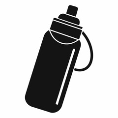 Smart Water Bottle vector silhouette black design white background