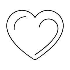 heart shape love icon, valentines day illustration, valentine icon - simple black line art of heart shape love, symbolizing valentines day celebrations. valentine vector.