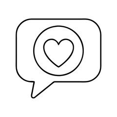 love message icon, valentines day illustration, valentine icon - simple black line art of love message, symbolizing valentines day celebrations. valentine vector.