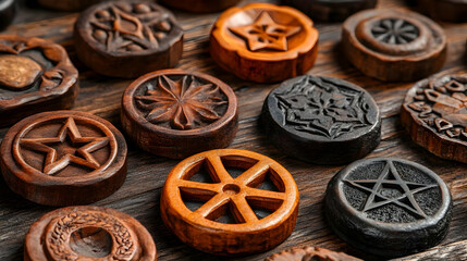Fototapeta premium Macro Interfaith Rituals concept as Macro close up of interfaith rituals in action highlighting unity and respect for World Religion Day advertisement banner copy space in Photo Stock Concept 