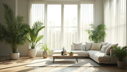 Fototapeta premium modern living room with furniture