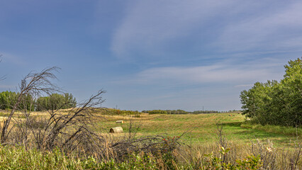 Hay bales in Saskatchewan, Canada
