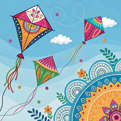 Obraz premium happy maker sankranti festival background decorate