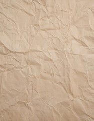 Obraz premium Beige Crumpled Paper Texture Background Grunge Vintage Craft Design
