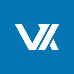 the logo consists of the letter V X. Abstract, outline and elegant.