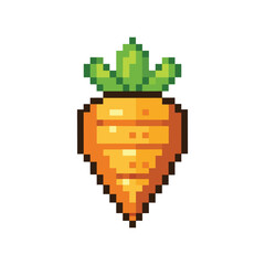 Unique gaming pixel art vegetable fruits vector art design
