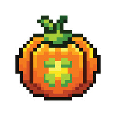 Fototapeta premium Unique gaming pixel art vegetable fruits vector art design
